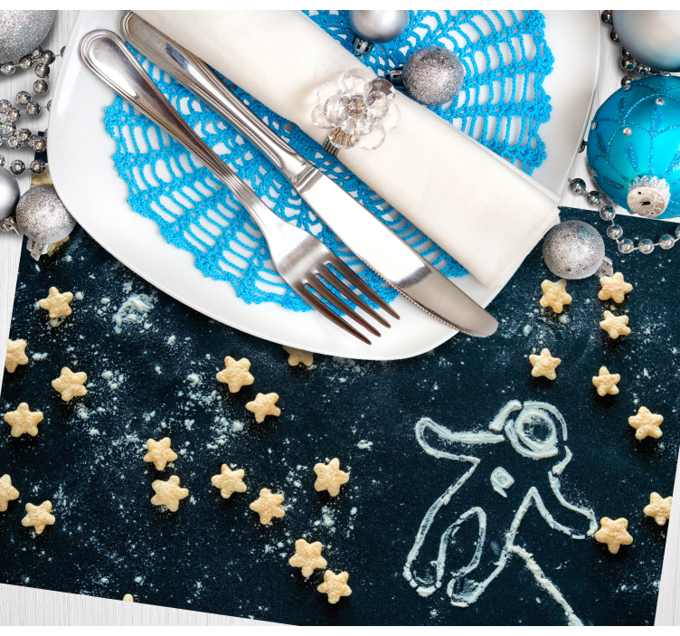 Children placemat astronaut star scene - TenStickers