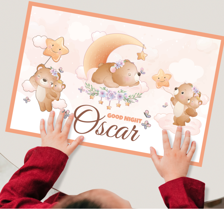 Children placemat bears and stars - TenStickers