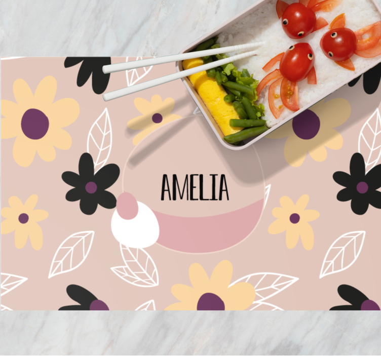 Children placemat customized botanical design - TenStickers