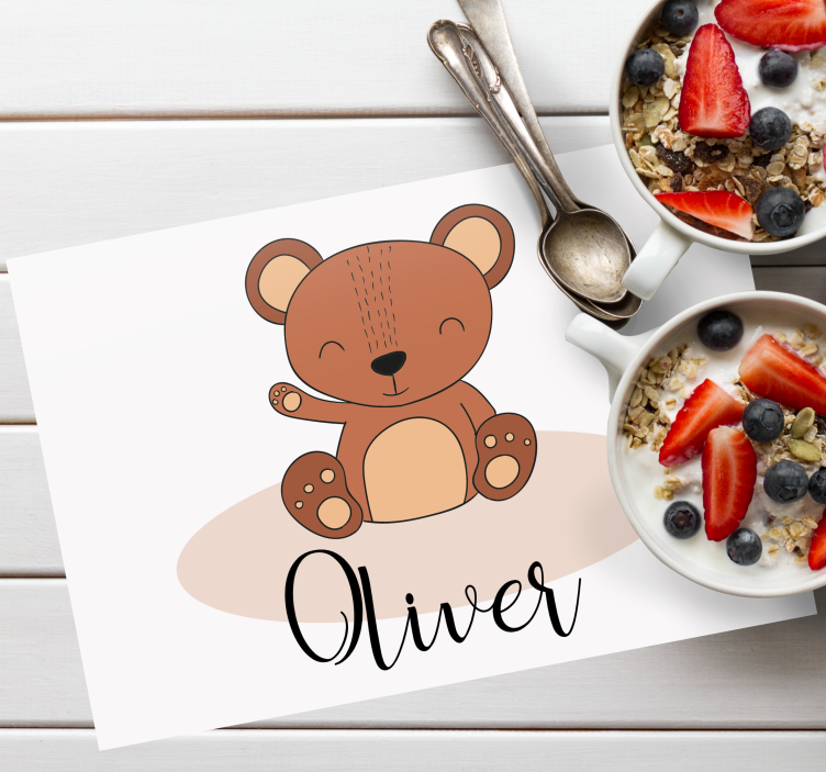 Children placemat cute bear design - TenStickers