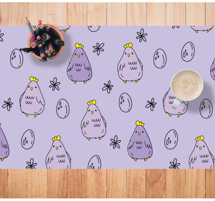 Children placemat cute chickens design - TenStickers