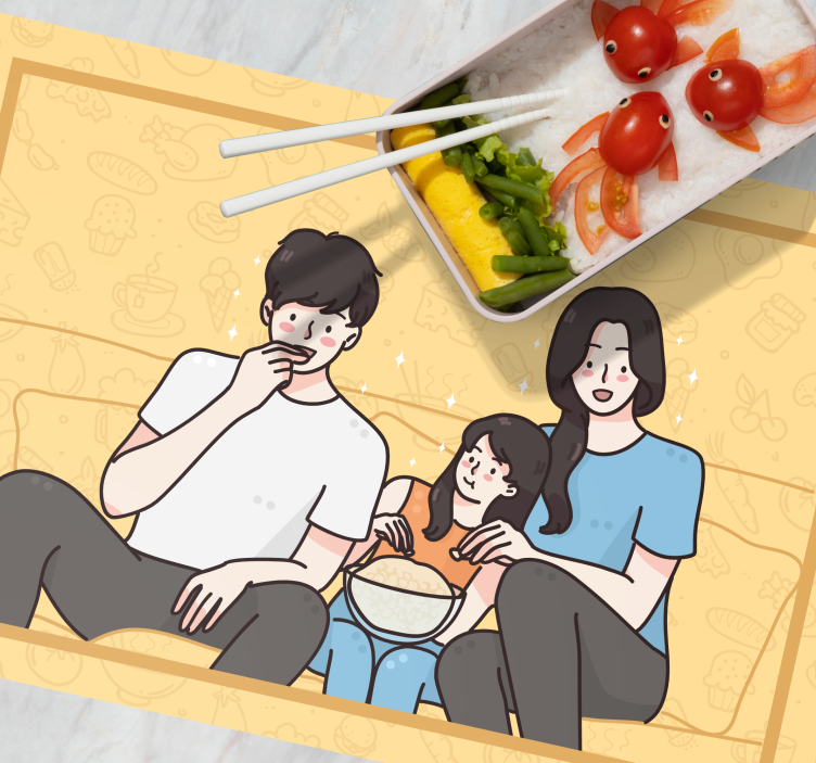 Children placemat for family snack time - TenStickers