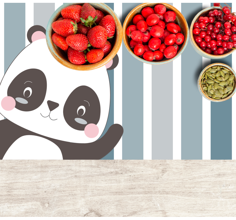 Children placemat panda character design - TenStickers