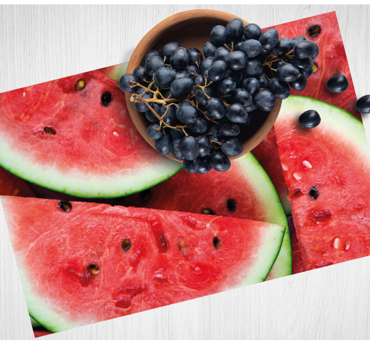 Children placemat sliced watermelon design - TenStickers