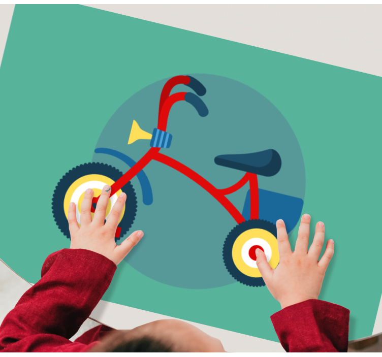 Children placemat tricycle with horn - TenStickers