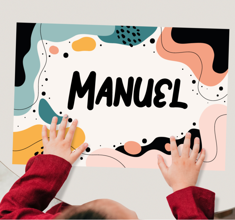 Children placemat vibrant abstract shapes - TenStickers