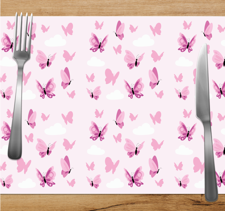 Children placemat with butterfly print design - TenStickers