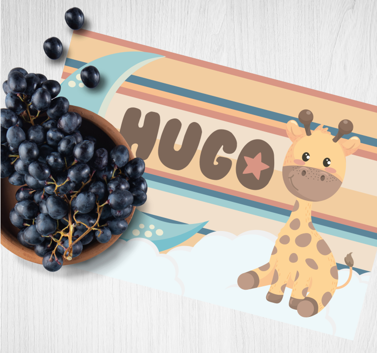 Children placemat with cute giraffe design - TenStickers