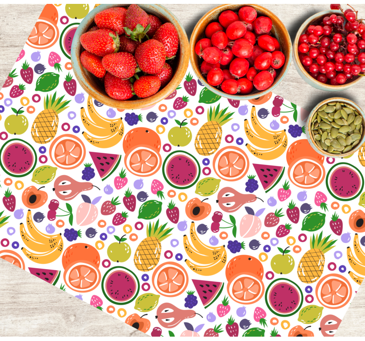Children placemat with fruit pattern print - TenStickers