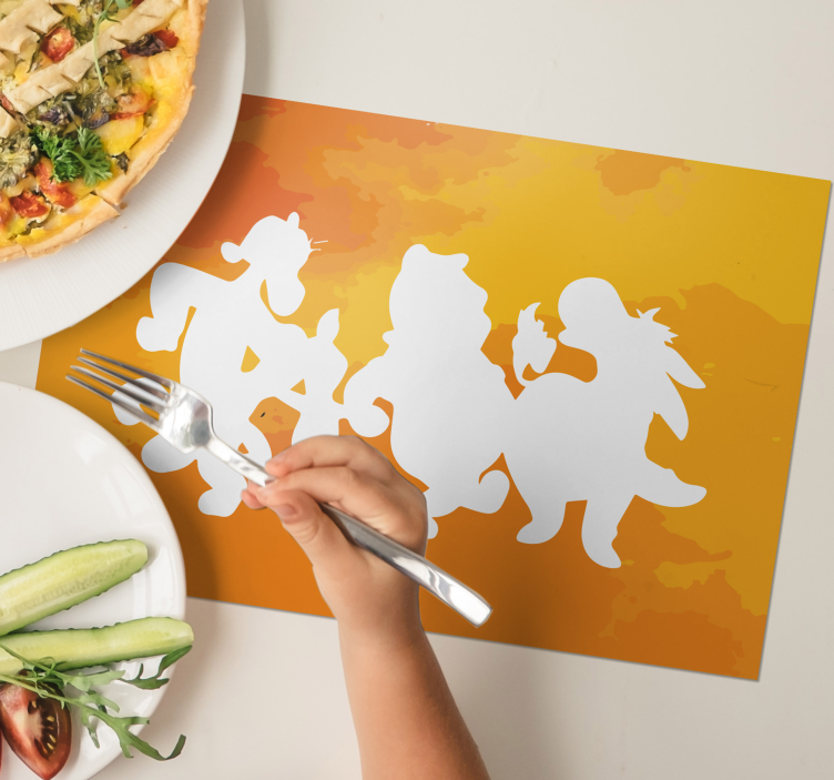 Children placemat with playful character shapes - TenStickers