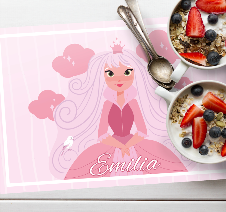 Children placemat with princess character design - TenStickers