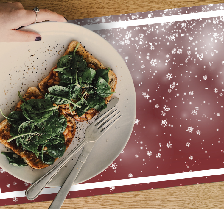 Christmas placemat festive snowflake design - TenStickers