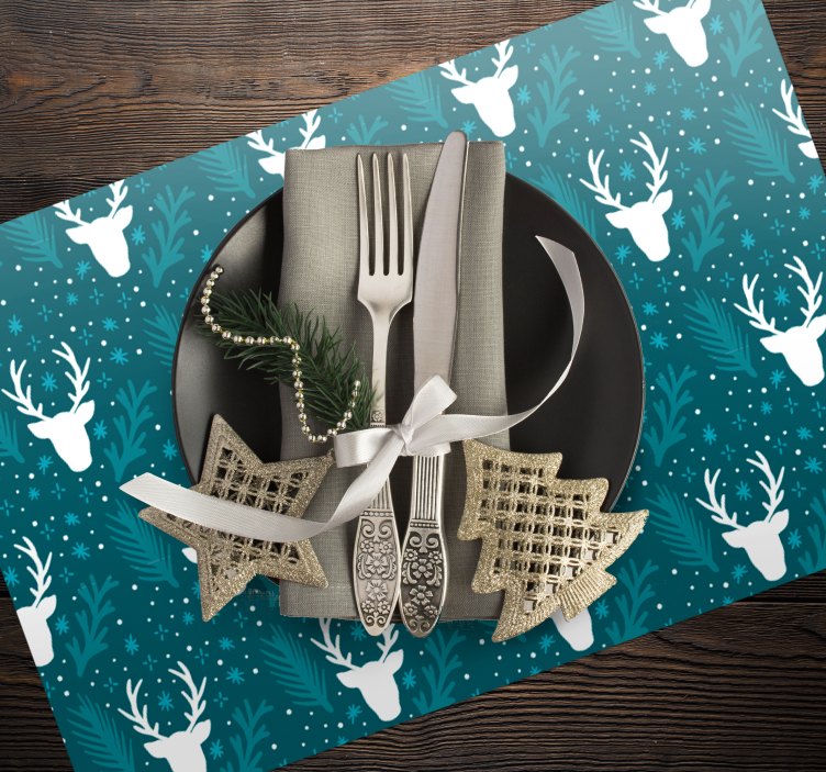 Christmas placemat for an elegant holiday table setting - TenStickers