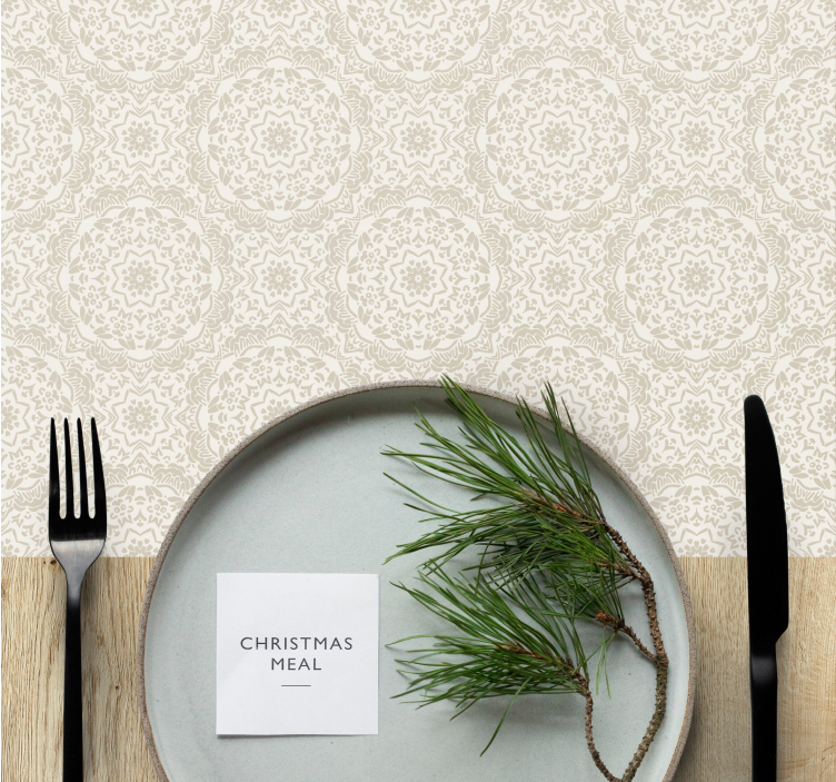 Christmas placemat for elegant holiday dining - TenStickers