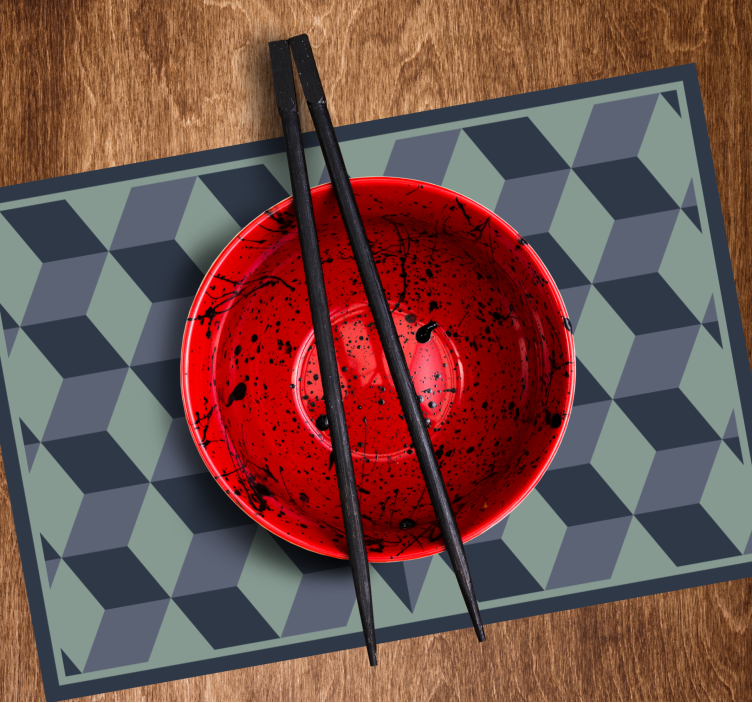 Christmas placemat in geometric tile design - TenStickers