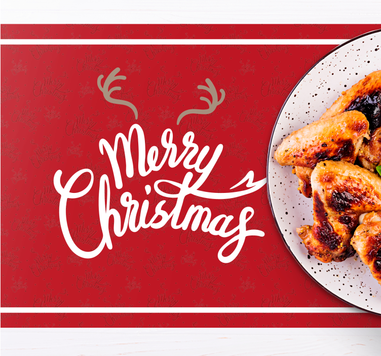 Christmas placemat joyful christmas greeting - TenStickers
