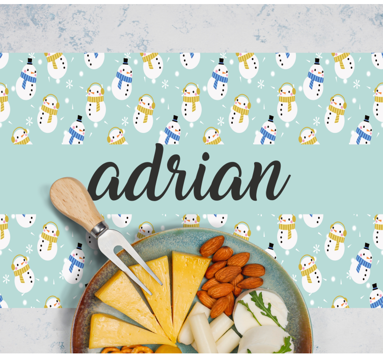 Christmas placemat snowman custom design - TenStickers