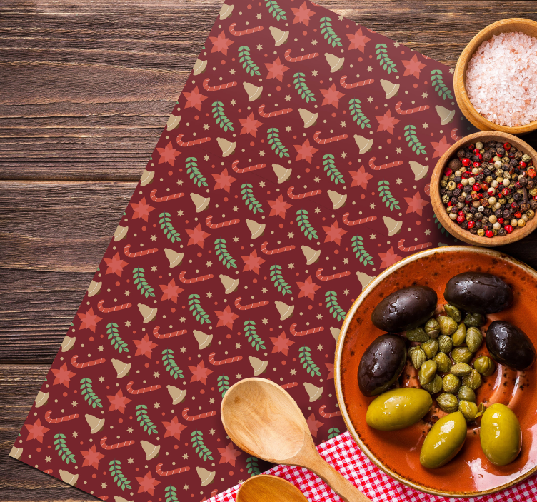 Christmas placemat with festive holiday design - TenStickers