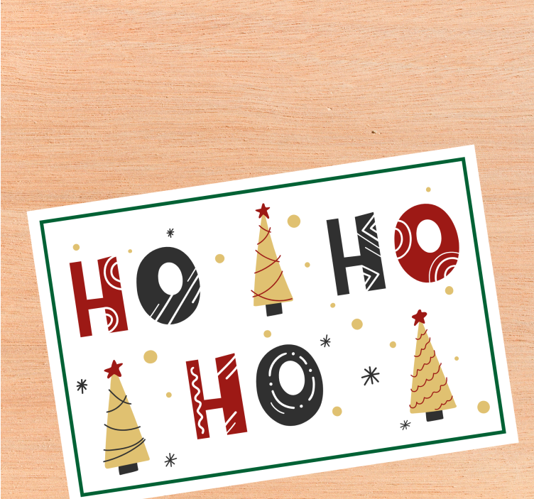 Christmas placemat with festive tree design - TenStickers