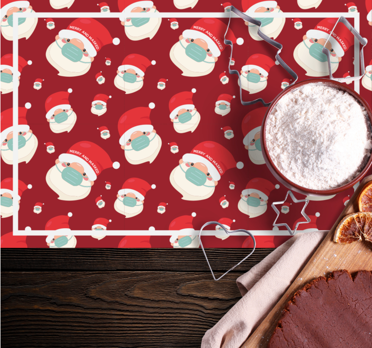 Christmas placemat with santa claus design - TenStickers