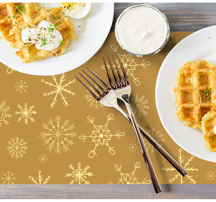 Christmas placemat with snowflake pattern - TenStickers