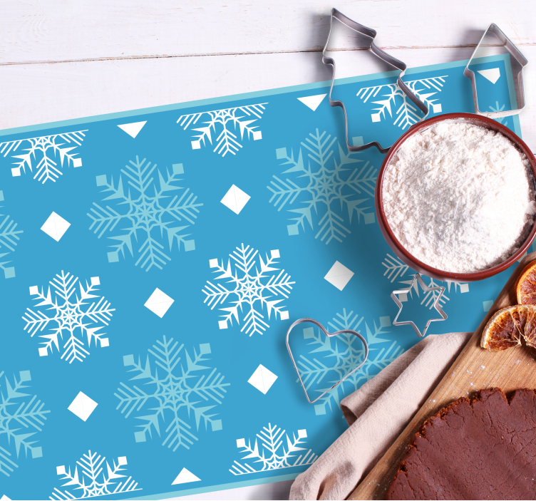 Christmas placemat with snowflake pattern design - TenStickers