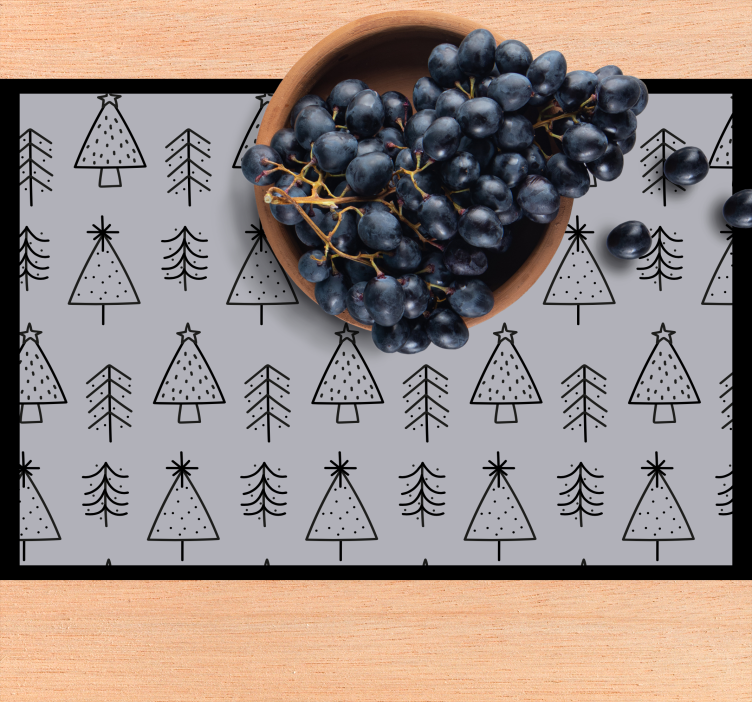 Christmas placemat with stylized christmas trees - TenStickers