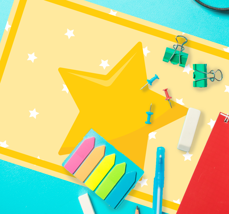 Colorful star shape children placemat - TenStickers