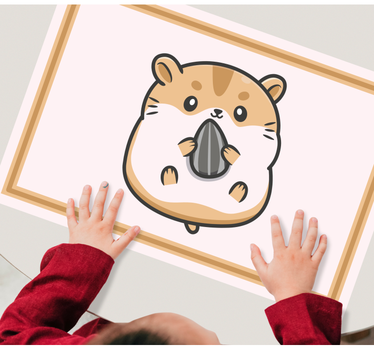 Cute hamster cartoon modern placemats - TenStickers