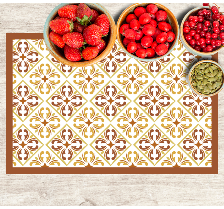Elegant geometric pattern placemat - TenStickers