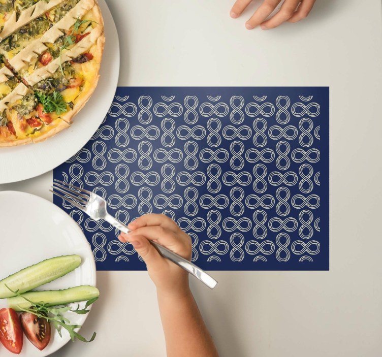 Elegant infinity pattern placemat - TenStickers