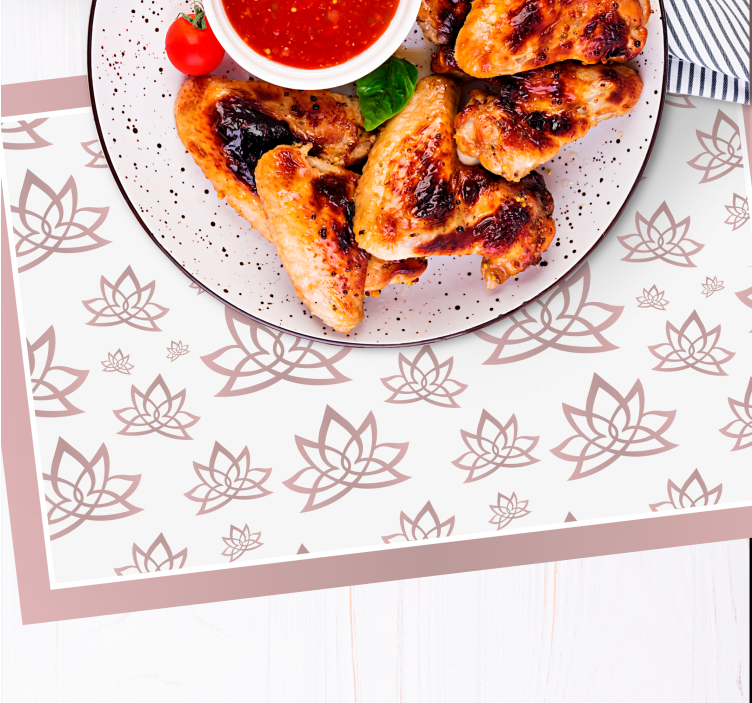 Elegant lotus pattern placemat - TenStickers