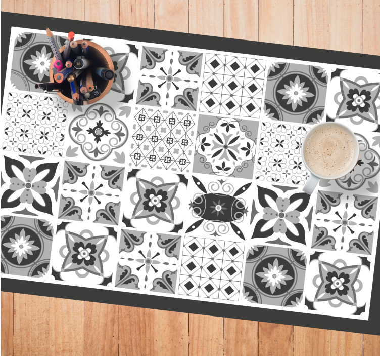 Elegant patterned tile placemat - TenStickers