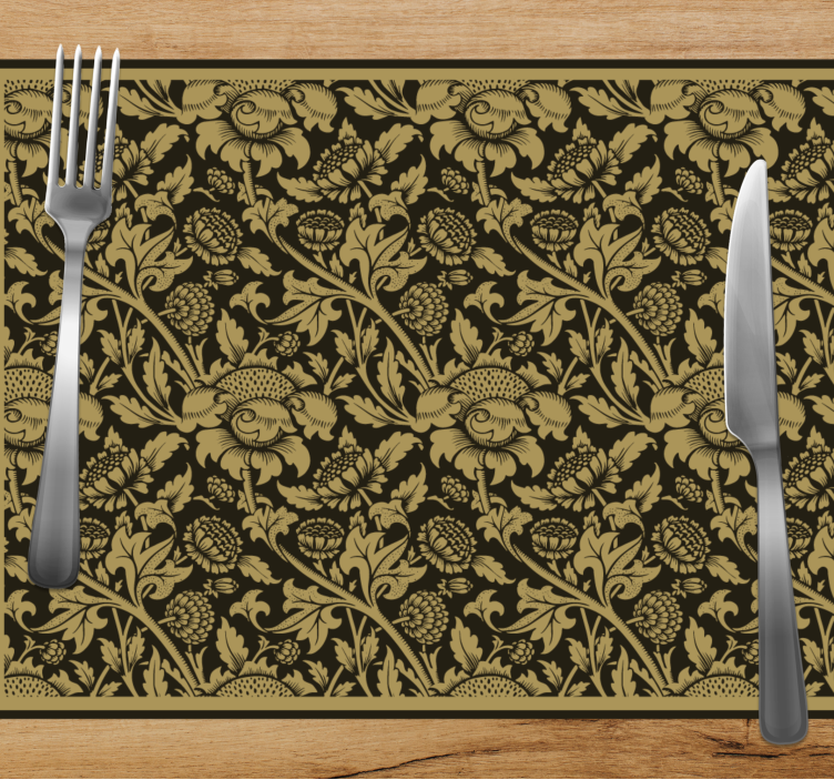 Elegant placemat botanical elegance - TenStickers