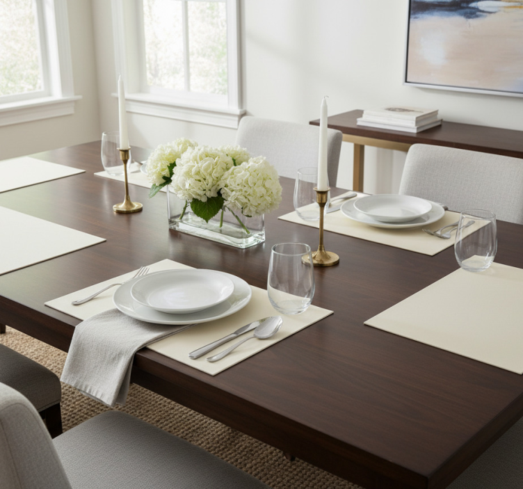 Elegant placemat in cloud dancer color - TenStickers