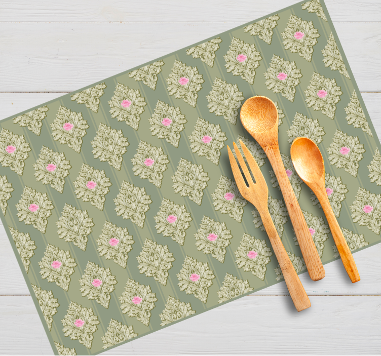 Elegant placemat with floral motif elegance - TenStickers