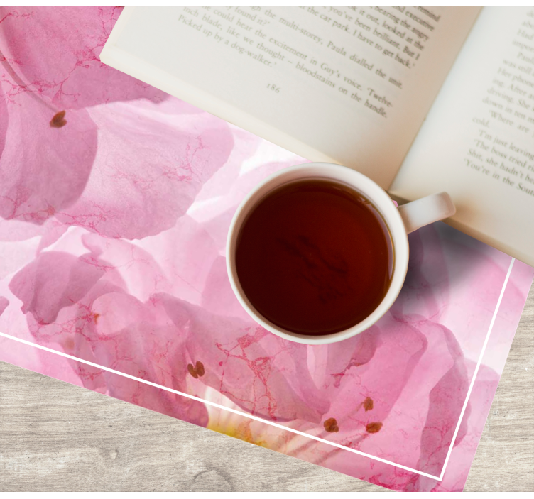 Elegant placemat with soft floral design - TenStickers