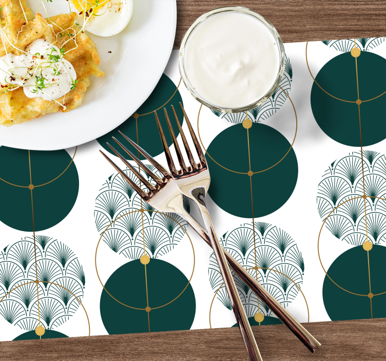 Elegant placemat with stylish geometric design - TenStickers