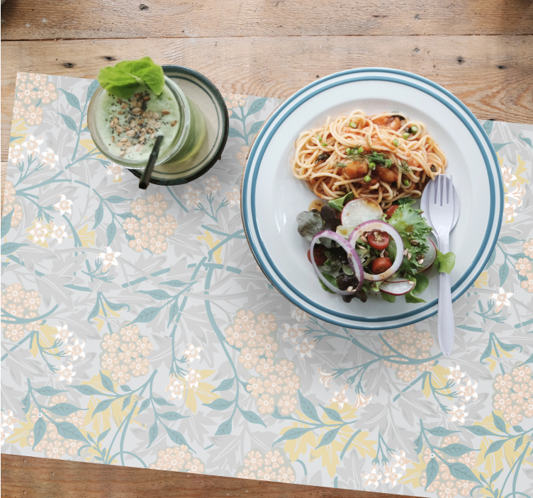 Floral inspired texture placemat - TenStickers