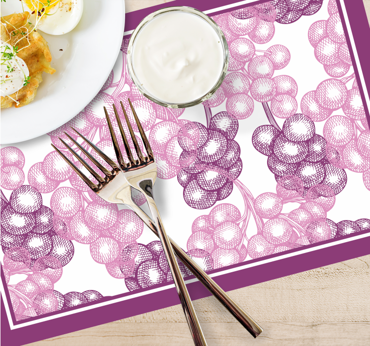 Floral pattern texture placemat - TenStickers