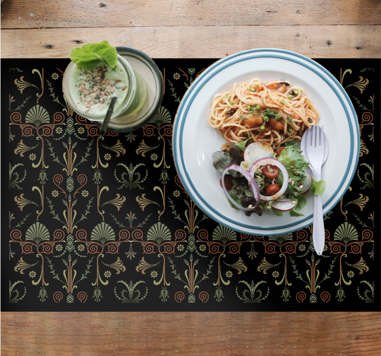 Floral textured finish placemat - TenStickers