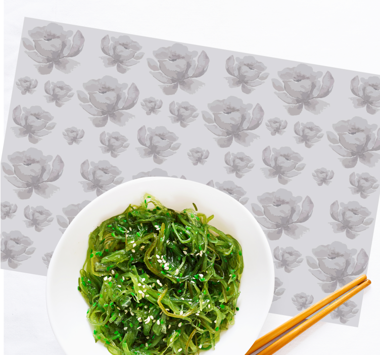 Flower pattern surface placemat - TenStickers