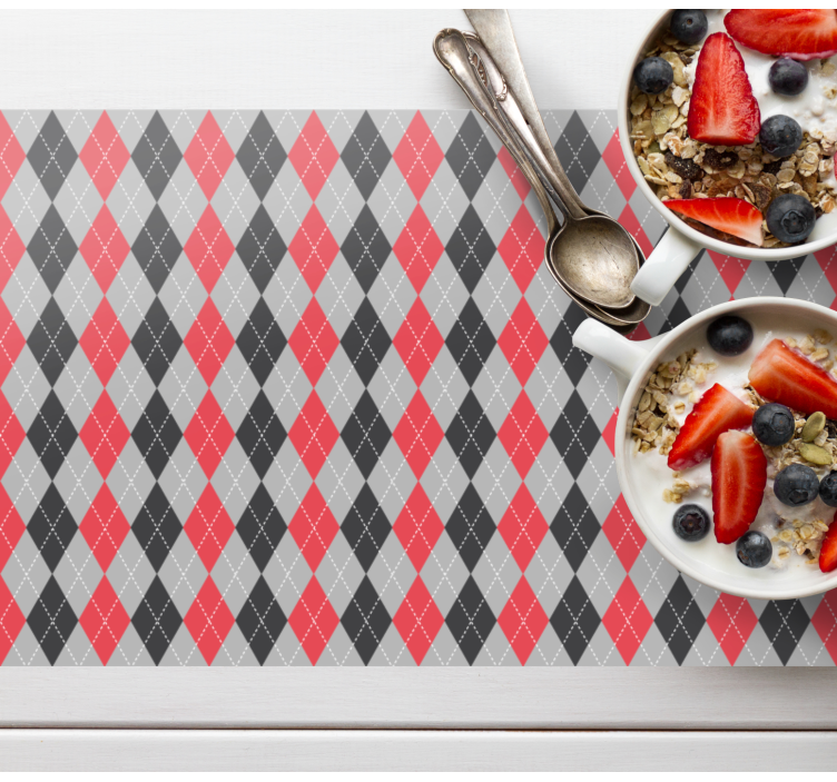 Geometric argyle pattern placemat - TenStickers