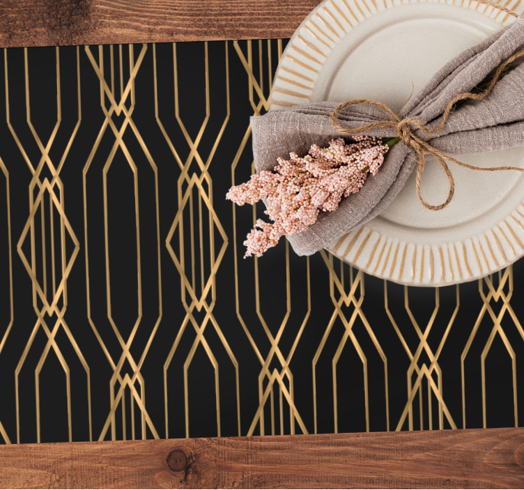 Geometric  square design vinyl placemats - TenStickers