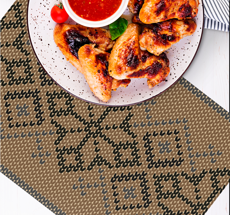 Geometric contrast placemat - TenStickers