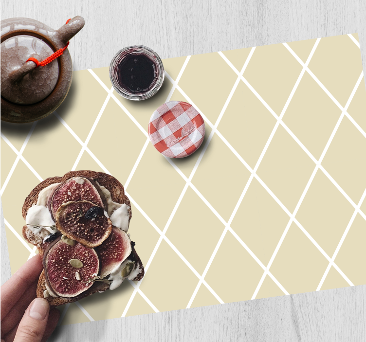 Geometric diagonal pattern placemat - TenStickers