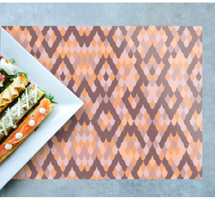 Geometric diamond patterns placemat - TenStickers