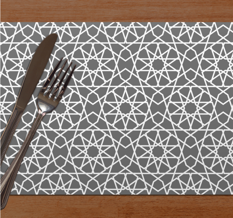 Geometric pattern rectangle placemat - TenStickers