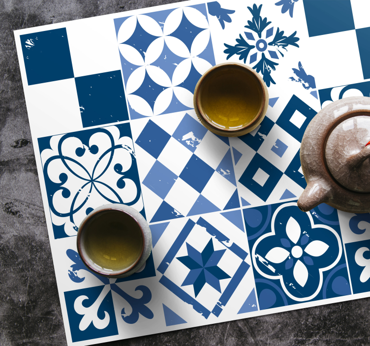 Geometric pattern tiles placemat - TenStickers
