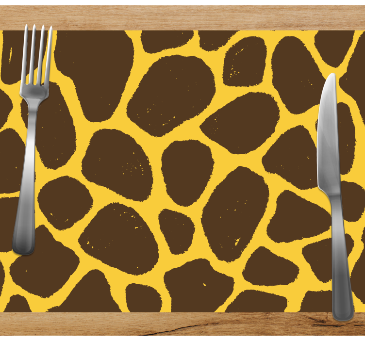Giraffe Print textured placemats - TenStickers
